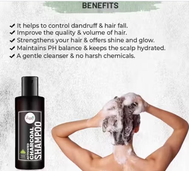 Activated Charcoal Shampoo 210 ml each (Pack of 2)
